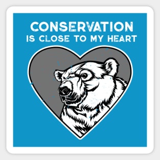 Polar Bear Conservation Heart Sticker